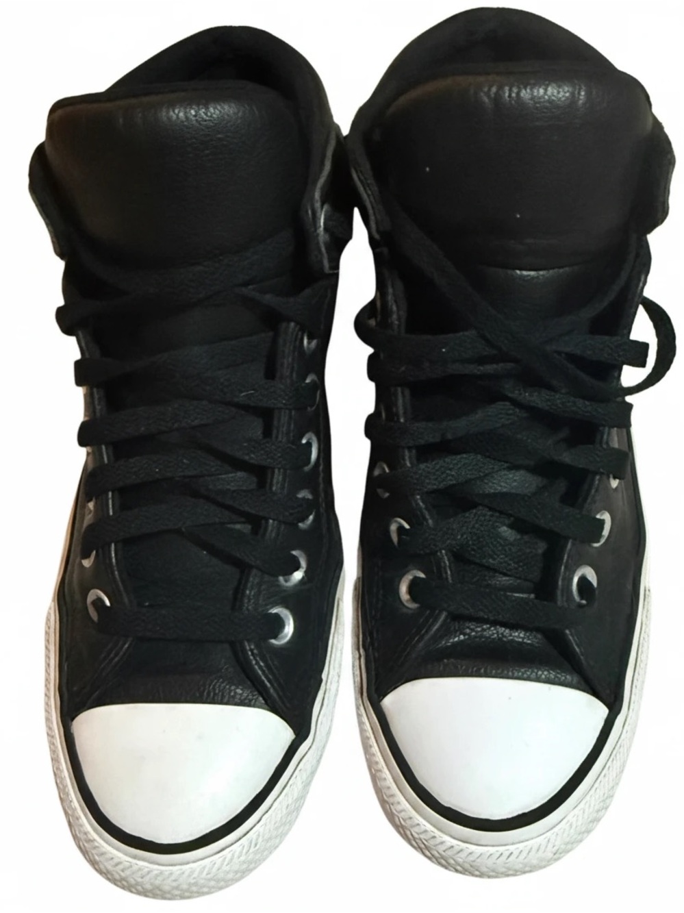 Converse All Star High Street Sneakers in Black Leather, Mens 8/ Women’s 10 - Picture 3 of 7